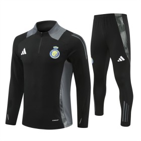 Al Nassr Training Huppari 2024-25 Neljännes-Zip Musta - Miesten